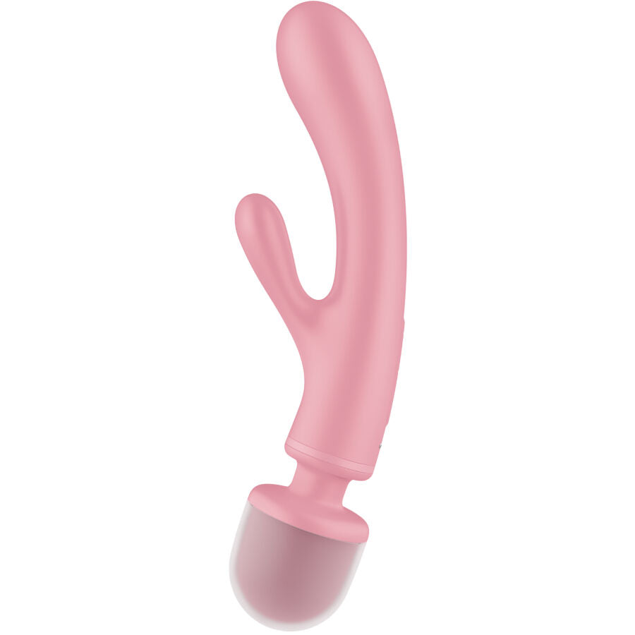 SATISFYER - MASSAGGIATORE VIBRATORE CONIGLIO TRIPLE LOVER GRIGIO