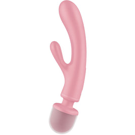 SATISFYER - MASSAGGIATORE VIBRATORE CONIGLIO TRIPLE LOVER GRIGIO