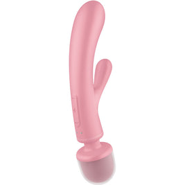 SATISFYER - MASSAGGIATORE VIBRATORE CONIGLIO TRIPLE LOVER GRIGIO