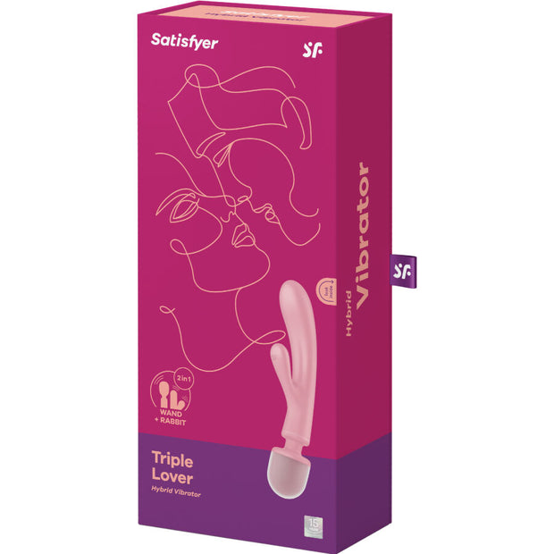 SATISFYER - MASSAGGIATORE VIBRATORE CONIGLIO TRIPLE LOVER GRIGIO