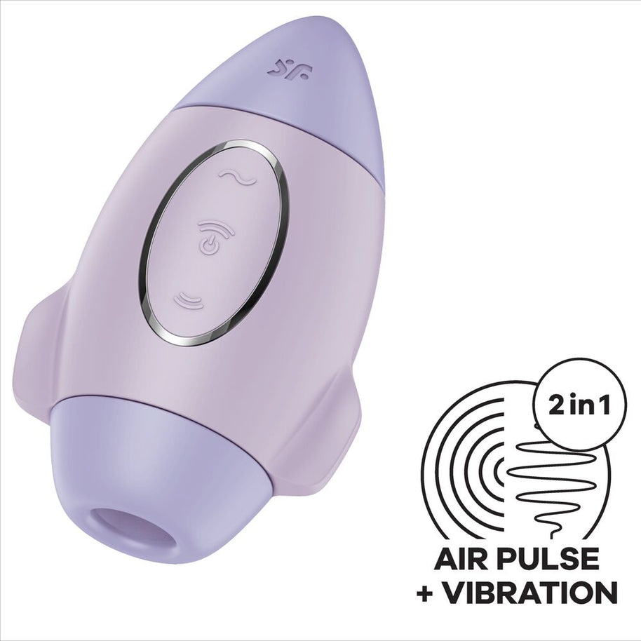 SATISFYER - MISSION CONTROL VIBRATORE PICCOLO BLU A DOPPIO IMPULSO