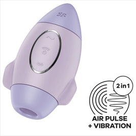 SATISFYER - MISSION CONTROL VIBRATORE PICCOLO BLU A DOPPIO IMPULSO
