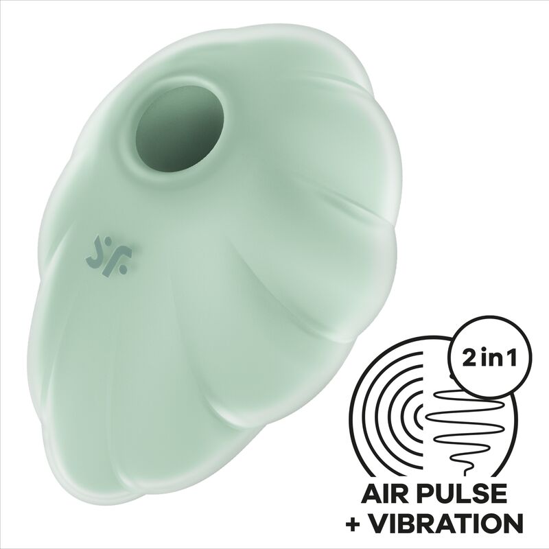 Satisfyer Cloud Dancer Green - Stimolatore Air Pulse con Vibrazione