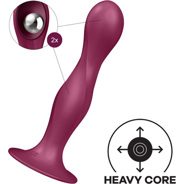 Satisfyer - Dildo In Silicone Double Ball-R Garnet