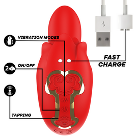 Mia - Selena Stimolatore Vibrante + Tapping Rosso