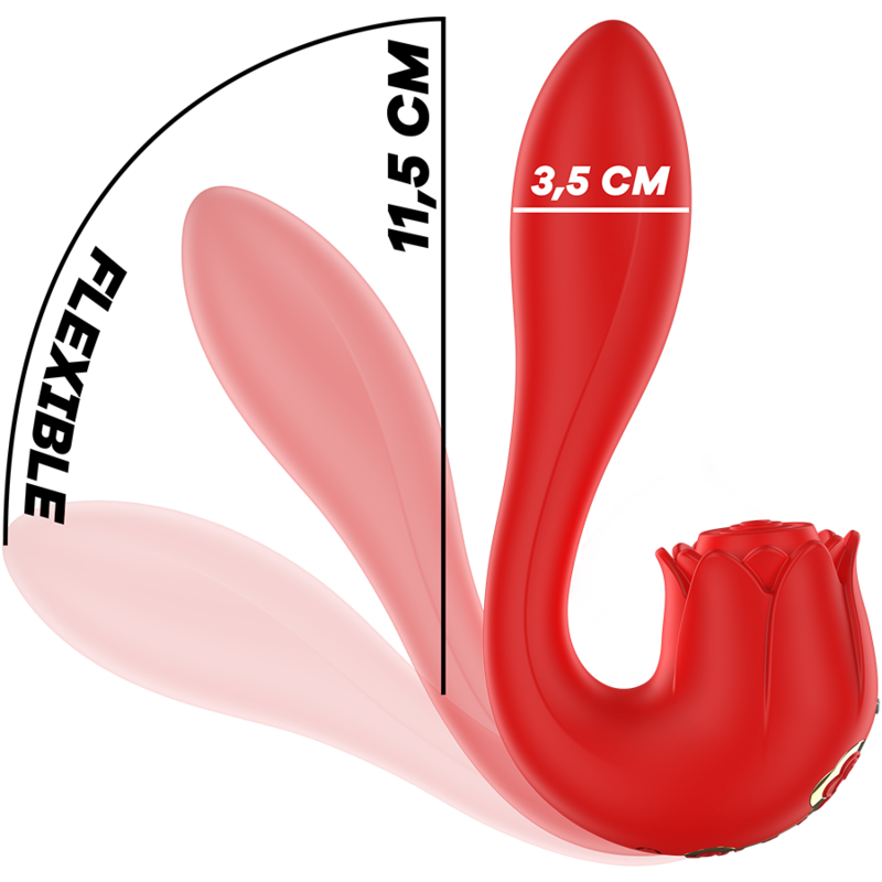 Mia - Selena Stimolatore Vibrante + Tapping Rosso