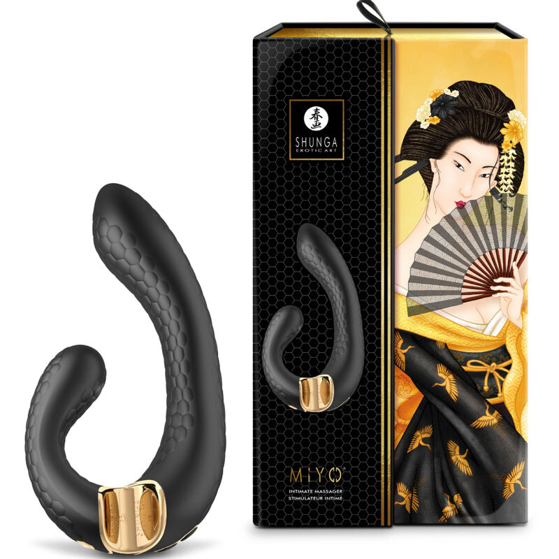 Shunga Miyo Vibratore Punto G in Silicone Premium Nero - immagine 3