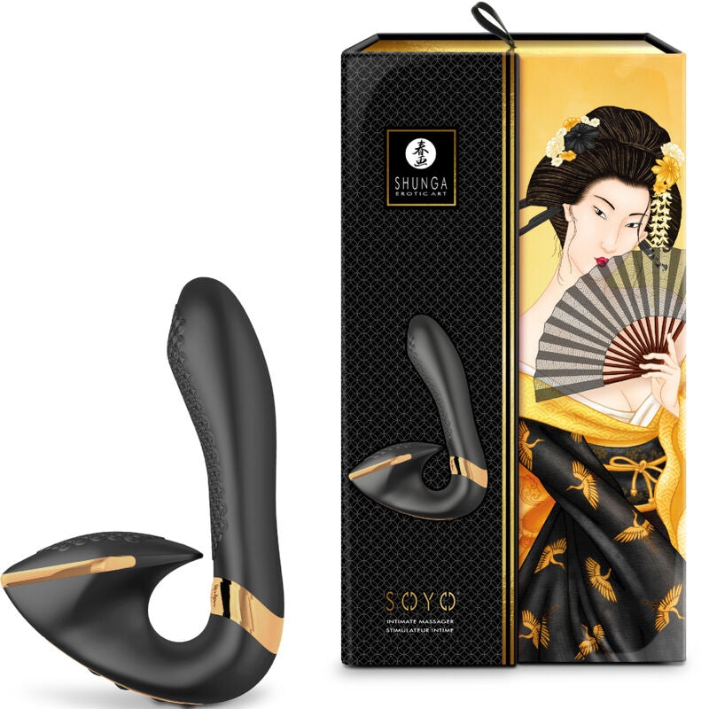 Shunga Soyo Massaggiatore Intimo Punto G in Silicone Nero - immagine 3