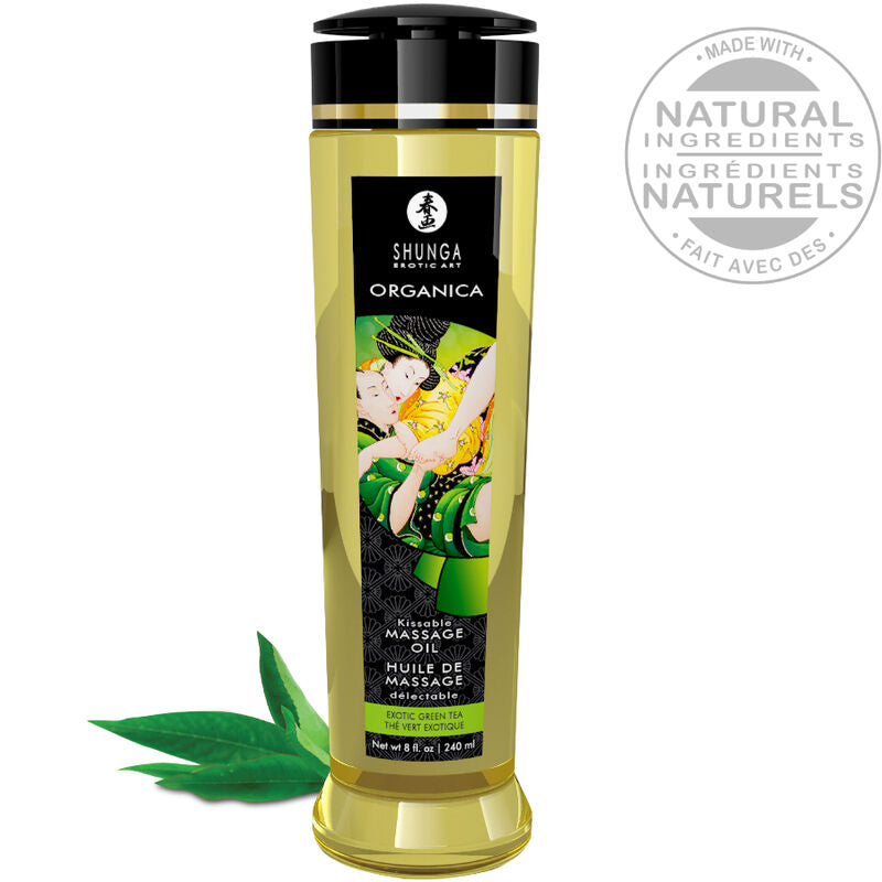 Shunga Olio da Massaggio Biologico Tè Verde 240ml Premium