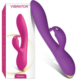 Bonnie Vibratore Rabbit in Silicone Body-Safe Viola Premium - immagine 6