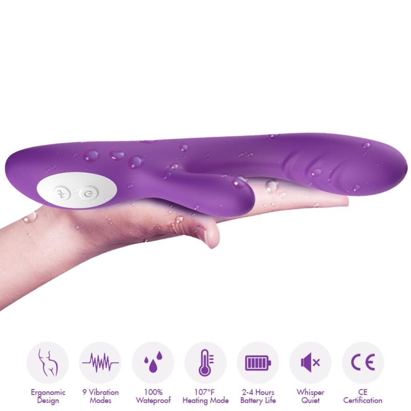 Vibratore Spark con Effetto Calore in Silicone Viola Premium - immagine 2