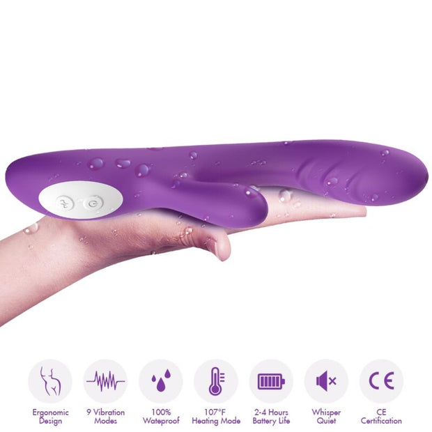 Vibratore Spark con Effetto Calore in Silicone Viola Premium - immagine 2