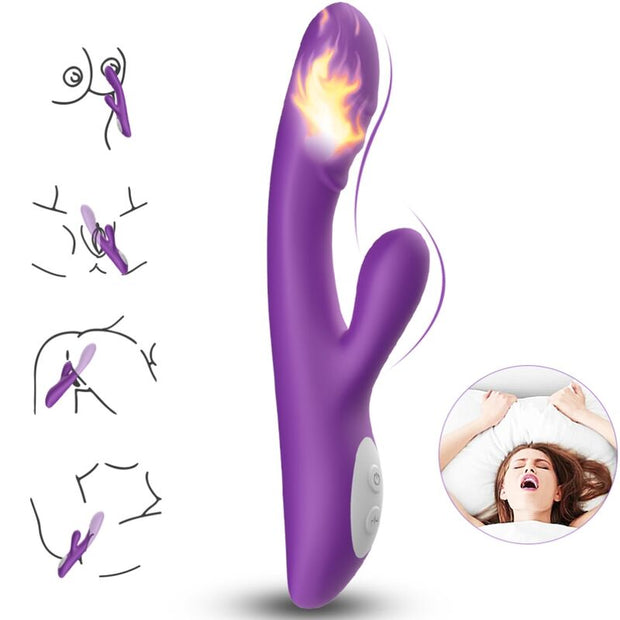Vibratore Spark con Effetto Calore in Silicone Viola Premium