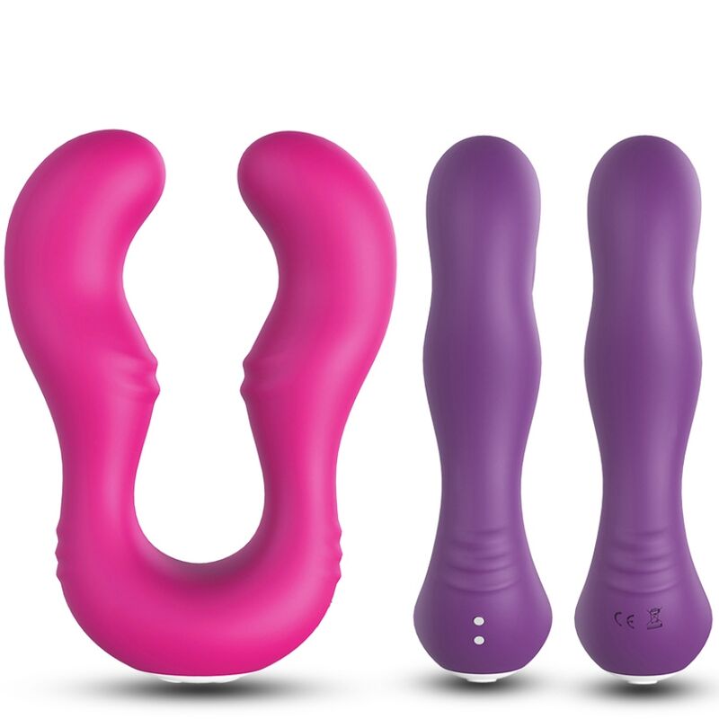 Vibratore Doppio con Telecomando Wireless Fucsia Premium - immagine 5