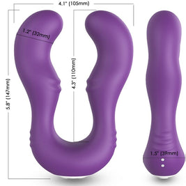 Vibratore Doppio con Telecomando Seraph in Silicone Viola - immagine 3