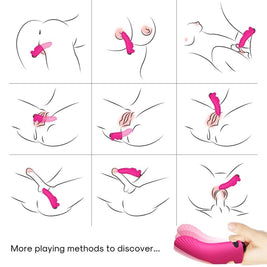 Aurora Vibratore Finger Fucsia Mini in Silicone Body-Safe - immagine 2