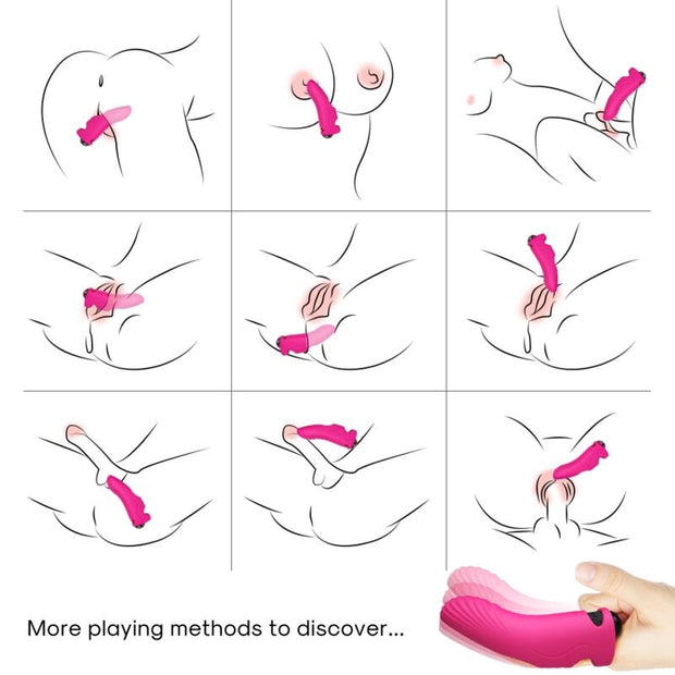 Aurora Vibratore Finger Fucsia Mini in Silicone Body-Safe - immagine 2