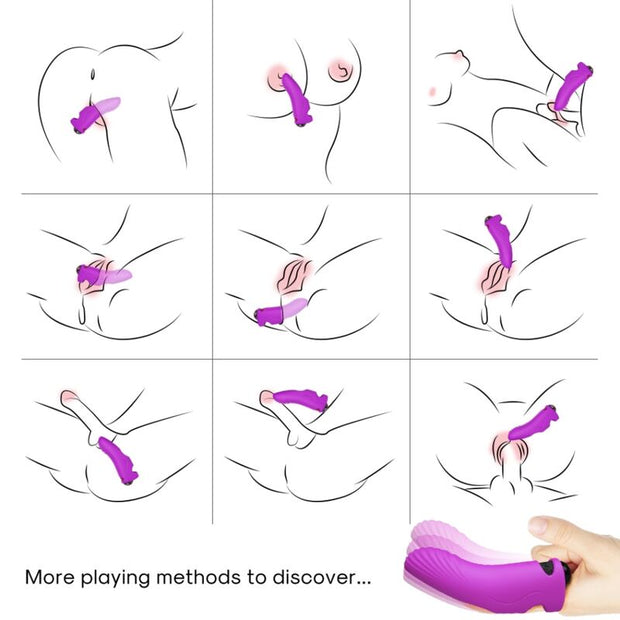 Aurora Finger Mini Vibratore in Silicone Viola Premium - immagine 2