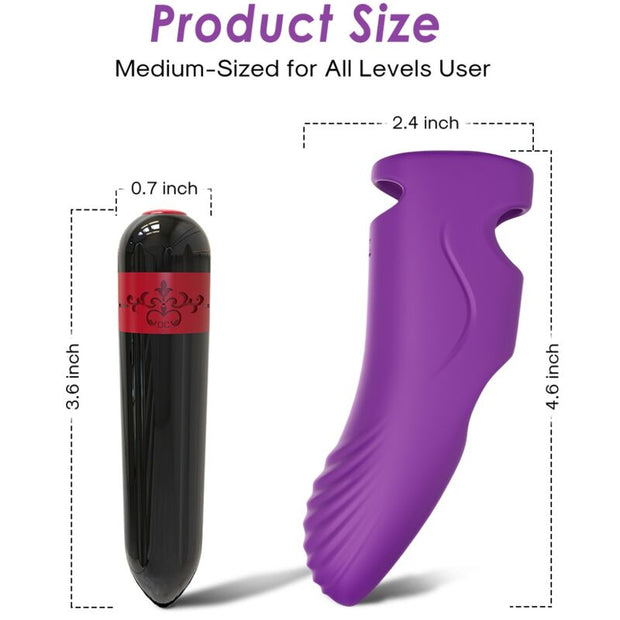 Aurora Finger Mini Vibratore in Silicone Viola Premium