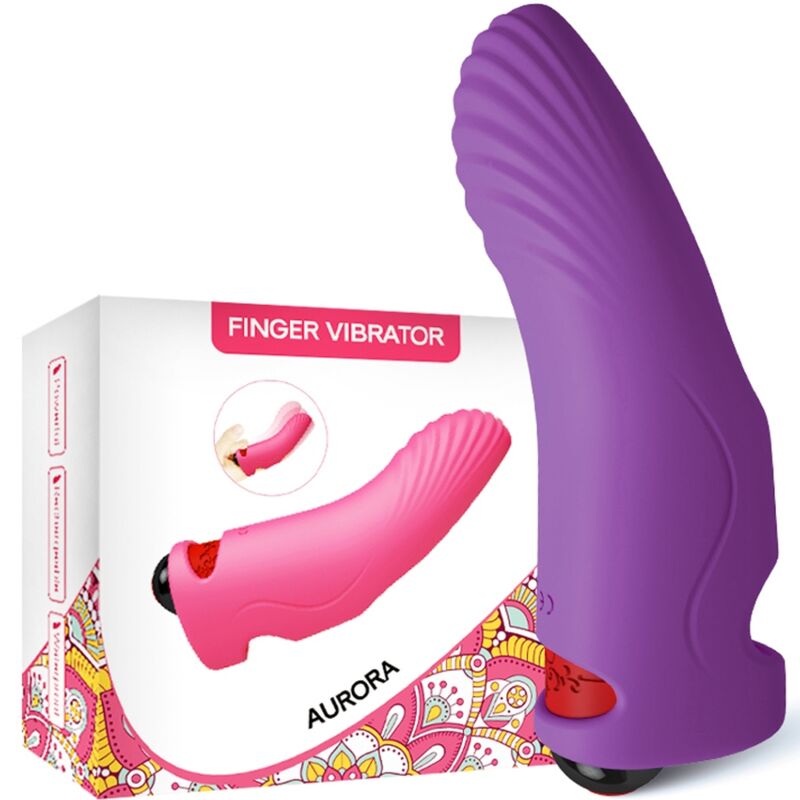 Aurora Finger Mini Vibratore in Silicone Viola Premium - immagine 4
