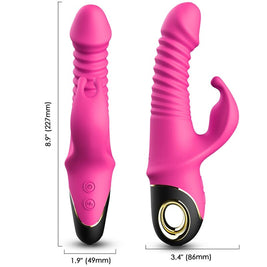 Vibratore Rabbit Zing in Silicone Premium Fucsia Body-Safe - immagine 3