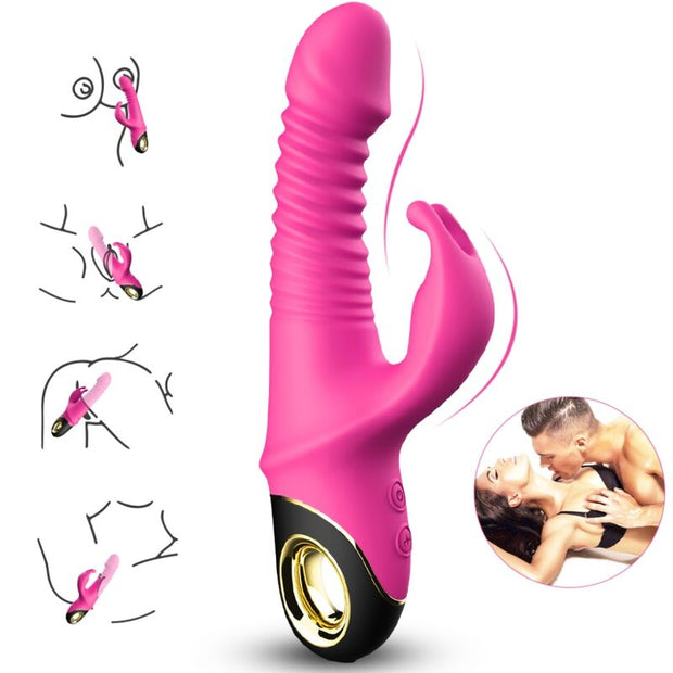 Vibratore Rabbit Zing in Silicone Premium Fucsia Body-Safe - immagine 2