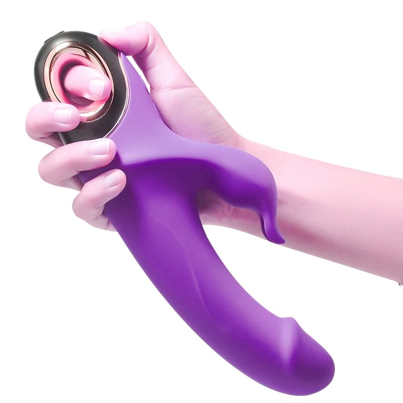 Vibratore Rabbit Premium in Silicone Body-Safe Viola - immagine 4