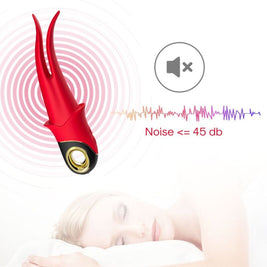 Stimolatore Doppia Testa Ombra in Silicone Premium Rosso - immagine 5
