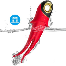 Stimolatore Doppia Testa Ombra in Silicone Premium Rosso - immagine 4