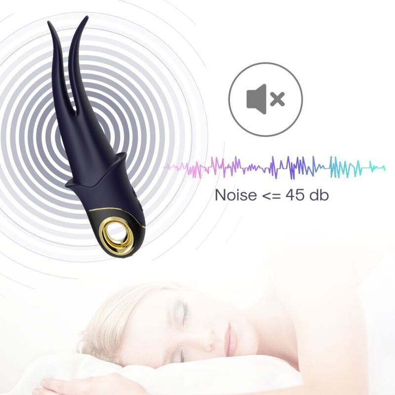 Stimolatore Doppia Testa Ombra in Silicone Body-Safe Blu - immagine 5
