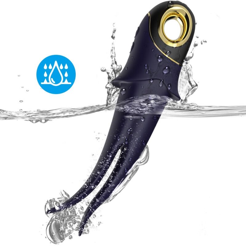 Stimolatore Doppia Testa Ombra in Silicone Body-Safe Blu - immagine 3