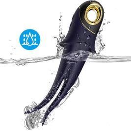 Stimolatore Doppia Testa Ombra in Silicone Body-Safe Blu - immagine 3
