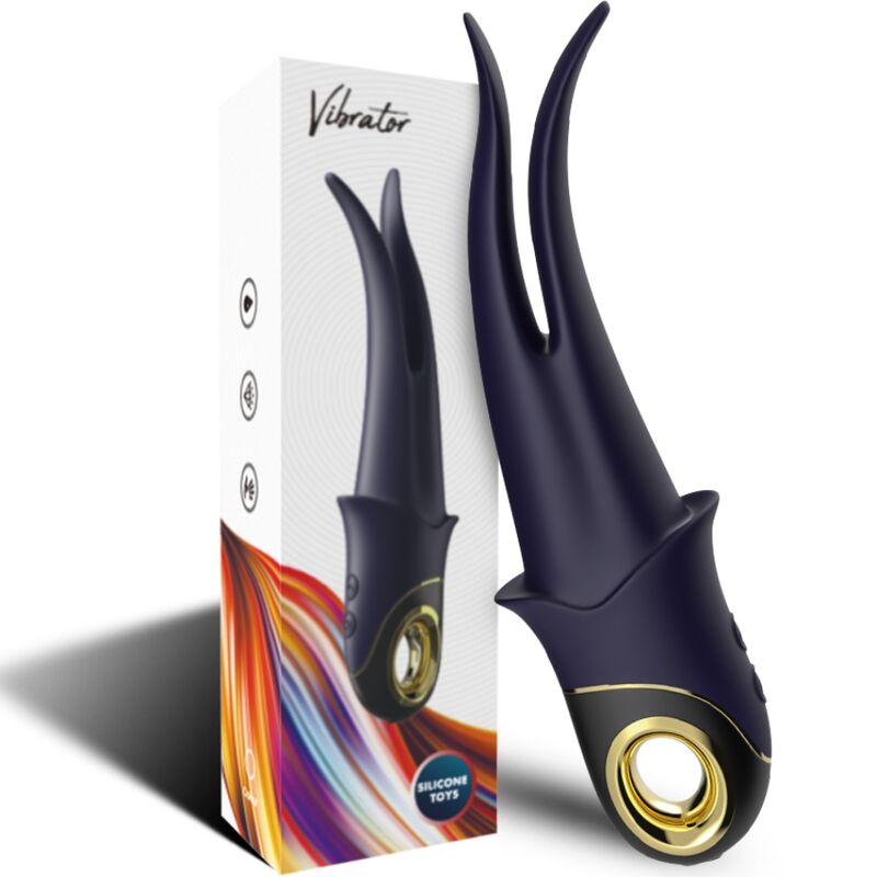 Stimolatore Doppia Testa Ombra in Silicone Body-Safe Blu - immagine 6