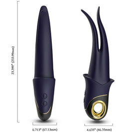 Stimolatore Doppia Testa Ombra in Silicone Body-Safe Blu - immagine 4