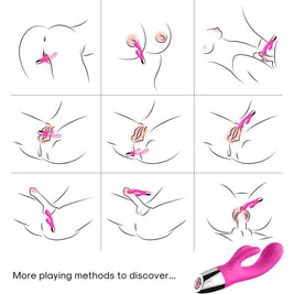 Vibratore Rabbit Fucsia in Silicone Body-Safe Premium - immagine 2