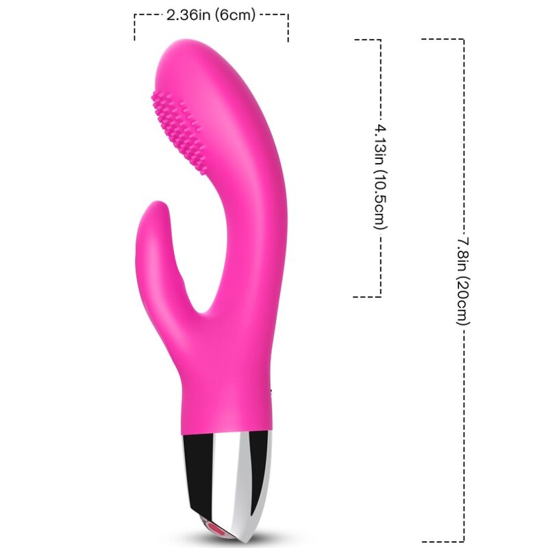 Vibratore Rabbit Fucsia in Silicone Body-Safe Premium - immagine 4