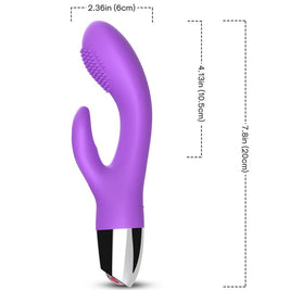 Vibratore Rabbit Viola Premium in Silicone Body-Safe - immagine 4