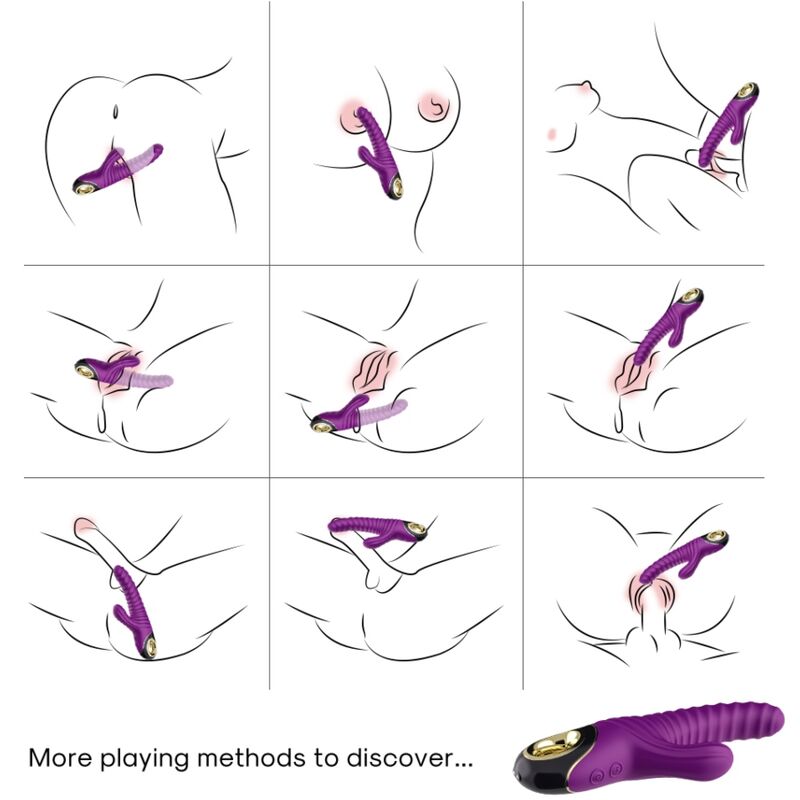 Vibratore Rabbit Eternity in Silicone Body-Safe Viola Premium - immagine 2