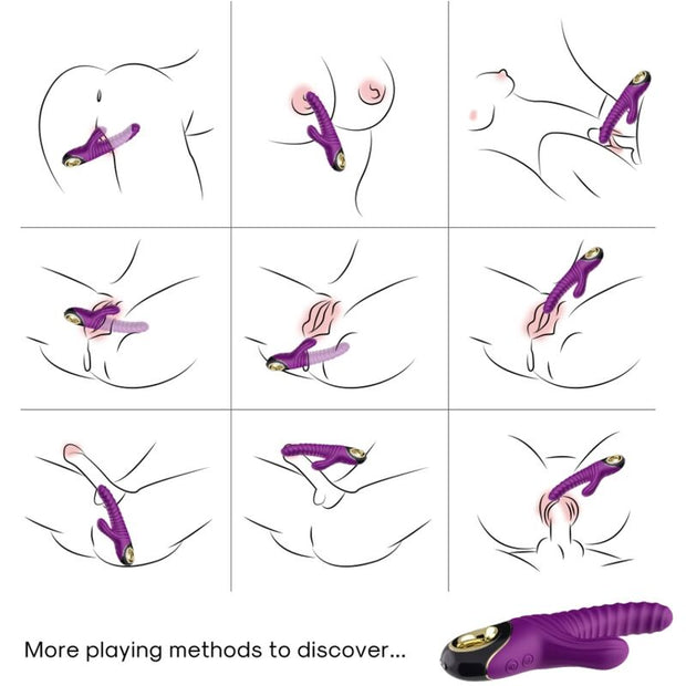Vibratore Rabbit Eternity in Silicone Body-Safe Viola Premium - immagine 2