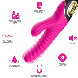 Vibratore Rabbit Eternity in Silicone Premium Fucsia - immagine 3