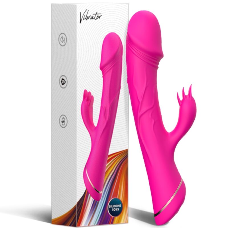 Vibratore Rabbit Premium in Silicone Fucsia Body-Safe - immagine 6