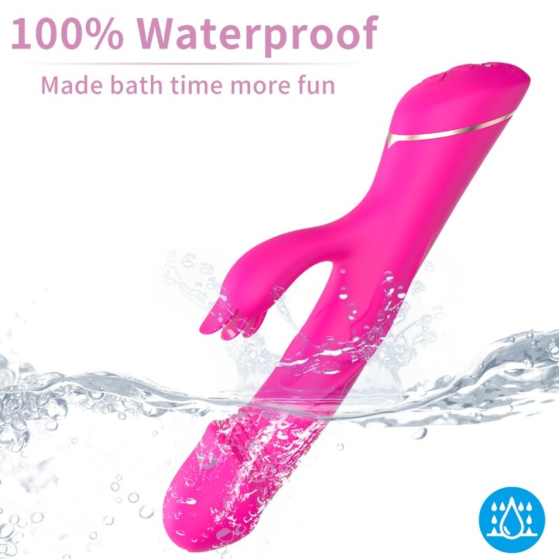 Vibratore Rabbit Premium in Silicone Fucsia Body-Safe - immagine 3