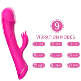 Vibratore Rabbit Premium in Silicone Fucsia Body-Safe