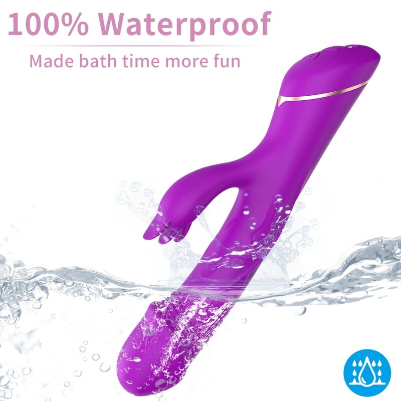 Vibratore Rabbit in Silicone Viola Premium Body-Safe - immagine 3