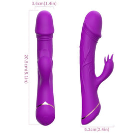 Vibratore Rabbit in Silicone Viola Premium Body-Safe - immagine 4