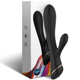 Vibratore Rabbit Premium in Silicone Nero Body-Safe - immagine 4