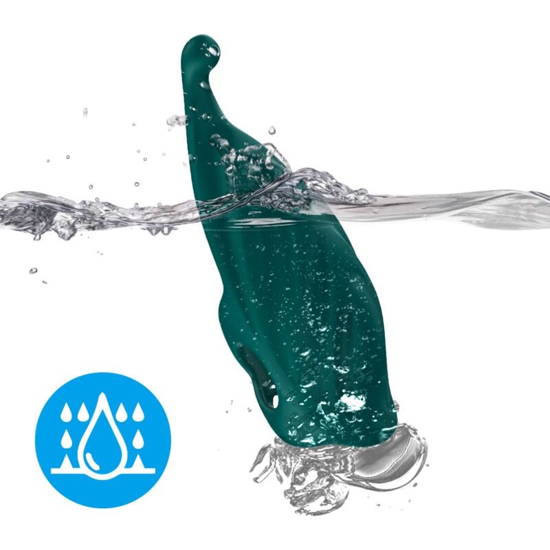 Stimolatore Vibrante per Dita in Silicone Verde - Benessere Intimo - immagine 3