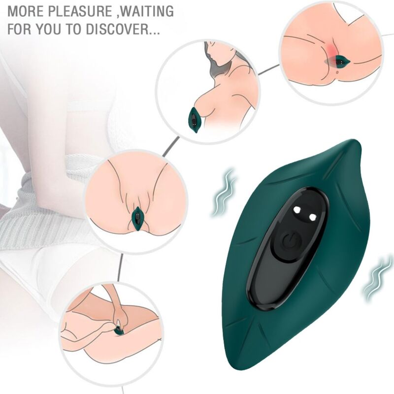 Stimolatore Clitorideo con Telecomando Verde Body-Safe - immagine 3