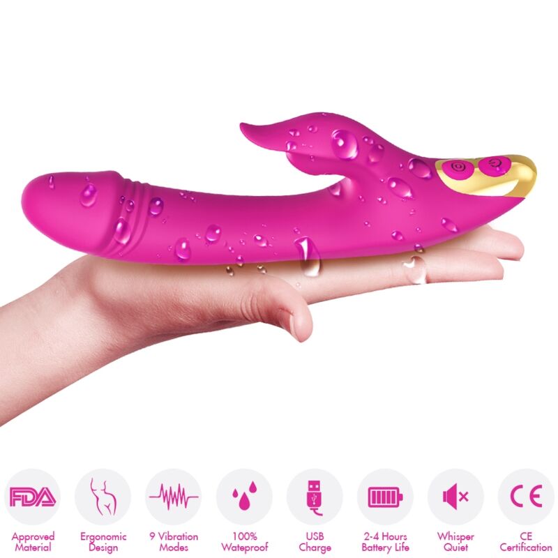 Stimolatore Premium a Doppia Azione in Silicone Viola - immagine 3