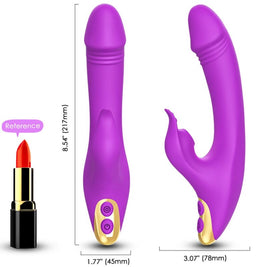 Stimolatore Premium a Doppia Azione in Silicone Viola
